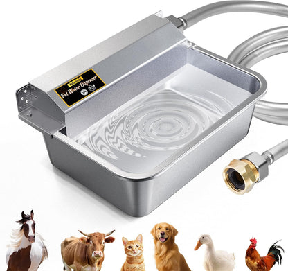 Automatic Water Dispenser for Dogs 2 Gallons, 304 Stainless Steel Dog Water Bowl Dispenser for Farm