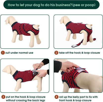Kuoser Recovery Suit for Dogs Cats After Surgery, Professional Pet Recovery Shirt Dog Abdominal