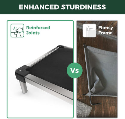 FXW TitanNest Chew-Proof Elevated Dog Bed, Raised Cot for Indoor/Outdoor/Camping Use, Durable &
