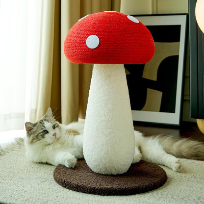 Mushroom Cat Scratcher, Cute Cat Scratching Post, Durable Sisal Rope Cat Scratching Board, Kitten
