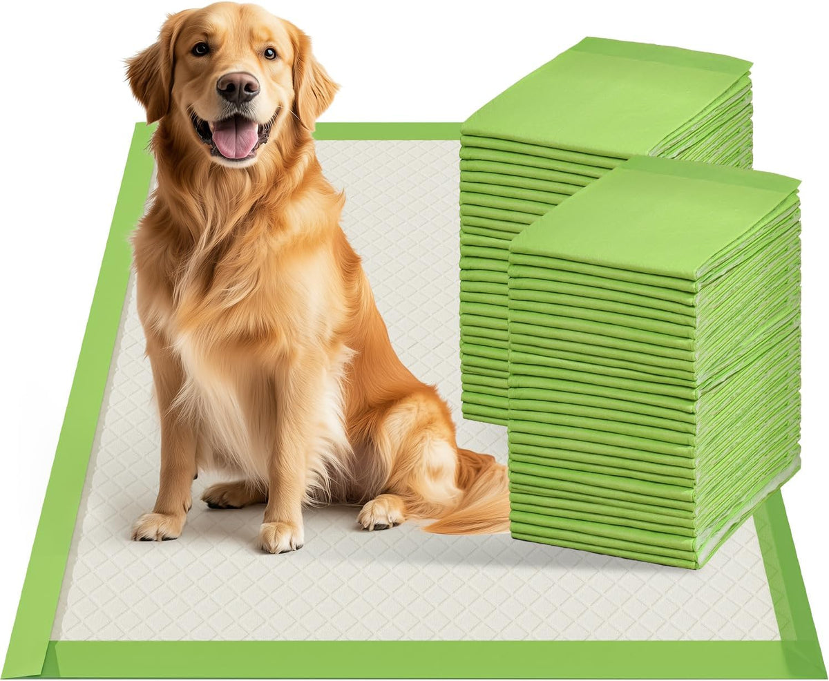Gardner Pet Dog Pee Pads Extra Large 28"x34", XL Thicker ECO Green Disposable Puppy Training Pads