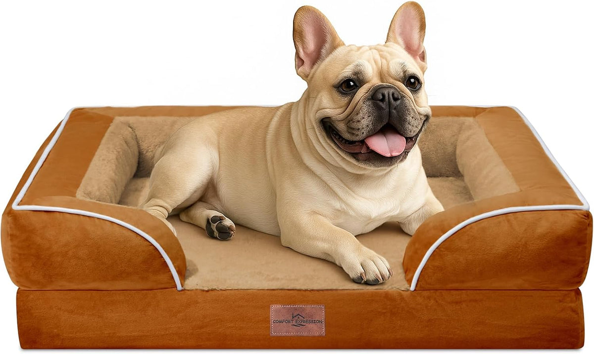 Comfort Expression Small Dog Beds Waterproof Orthopedic Foam Dog Sofa Beds for Medium Dogs Comfy