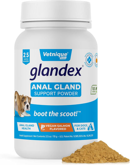 Vetnique Glandex Dog Fiber Supplement Powder for Anal Glands with Pumpkin, Digestive Enzymes & Dog