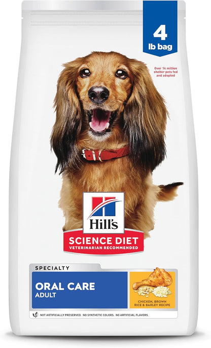 Hill's Science Diet Oral Care, Adult 1-6, Plaque & Tartar Buildup Support, Dry Dog Food, Chicken