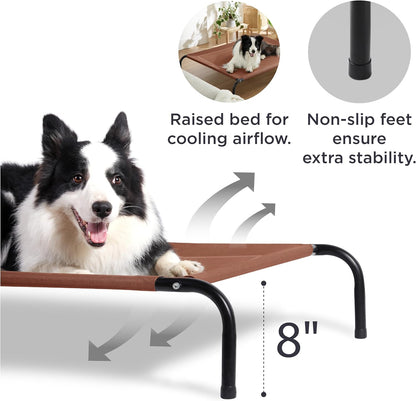 Bedsure Outdoor Elevated XL Dog Bed, Portable Indoor & Outdoor Cooling Raised Cot Pet Hammock Bed