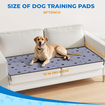 Fostanfly Washable Dog Pee Pads, 2 Pack 36''x72'' Non Slip Reusable Puppy Pee Pads with Great Urine