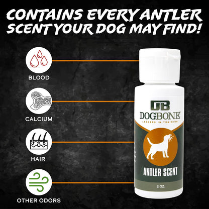 DogBone Shed Hunting Dog Training Kit – Train Your Puppy to Find Deer Antlers - Includes 2 oz Scent