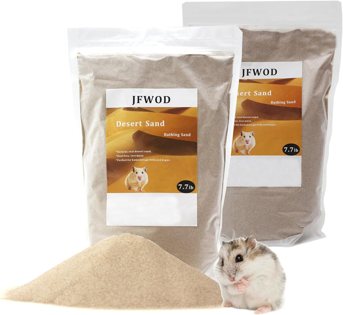 Hamster Bath Sand, 15.4lb Dust Free Desert Sand or Potty Litter Sand for Hamster Chinchillas Gerbil