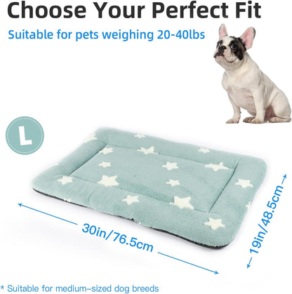 Mora Pets Dog Crate Pad Kennel Dog Bed Mat for Medium Dogs Washable Cute Star Pet Bed for Cage