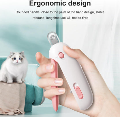 Pett Nail Clipper for Cats - Gentle Round-Hole Trimmer with Dust Storage | Adjustable Size & Hidden
