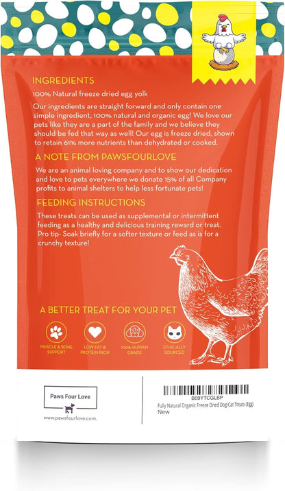 Organic Freeze Dried Dog & Cat Treats - Single Ingredient, Grain Free Food Toppers for Healthy