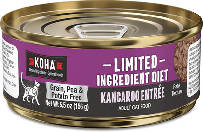 KOHA Limited Ingredient Diet Kangaroo Pate for Cats - Single Meat Cat Food for Sensitive Stomachs