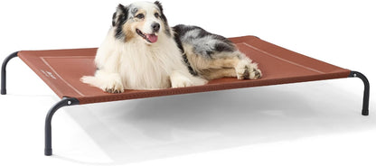 Bedsure Outdoor Elevated XL Dog Bed, Portable Indoor & Outdoor Cooling Raised Cot Pet Hammock Bed