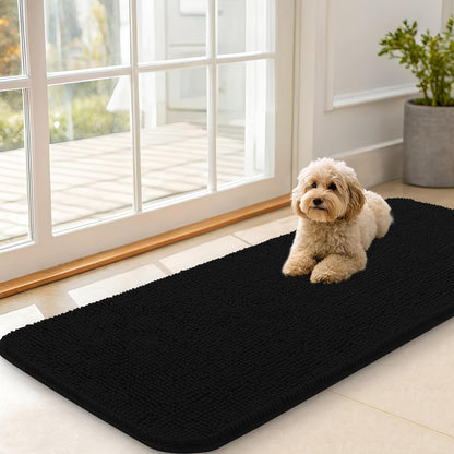 OLANLY Dog Door Mat for Muddy Paws 47x20, Absorbs Moisture and Dirt, Absorbent Non-Slip Washable
