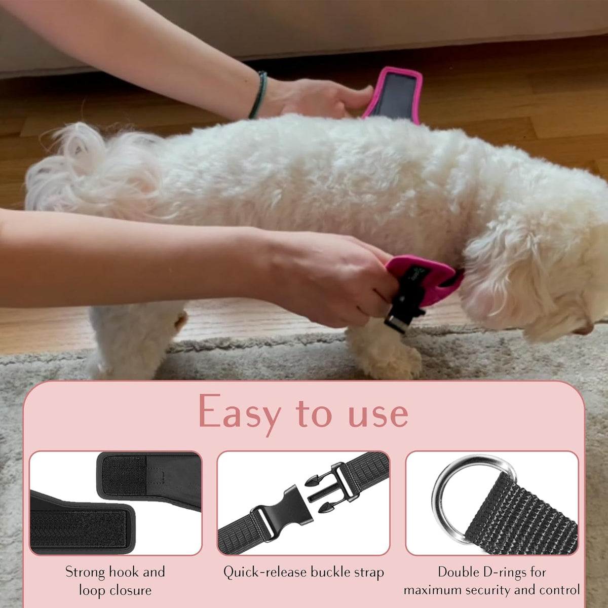 Comfort fit Step-in Dog & Puppy Harness - Comfortable All Weather Dog Vest Harness: Adjustable