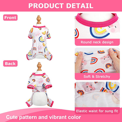 Dog Pajamas Pjs Spring Summer Dog Clothes for Small Dogs Girl - Boy - Medium Size Dogs, Soft