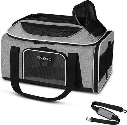 Petskd Top-Expandable Pet Carrier 17x12x8.5 Inches JetBlue Allegiant Spirit Airline Approved