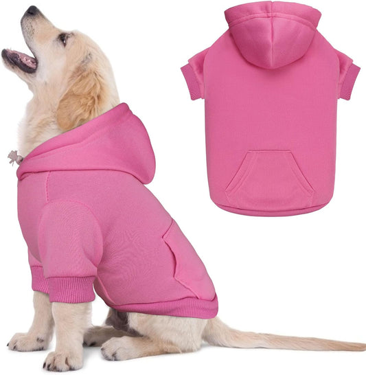 Dog Sweaters for Small Dogs Dog Hoodie Pet Sweater Solid Soft Brushed Fleece Pet Clothes Hoodie