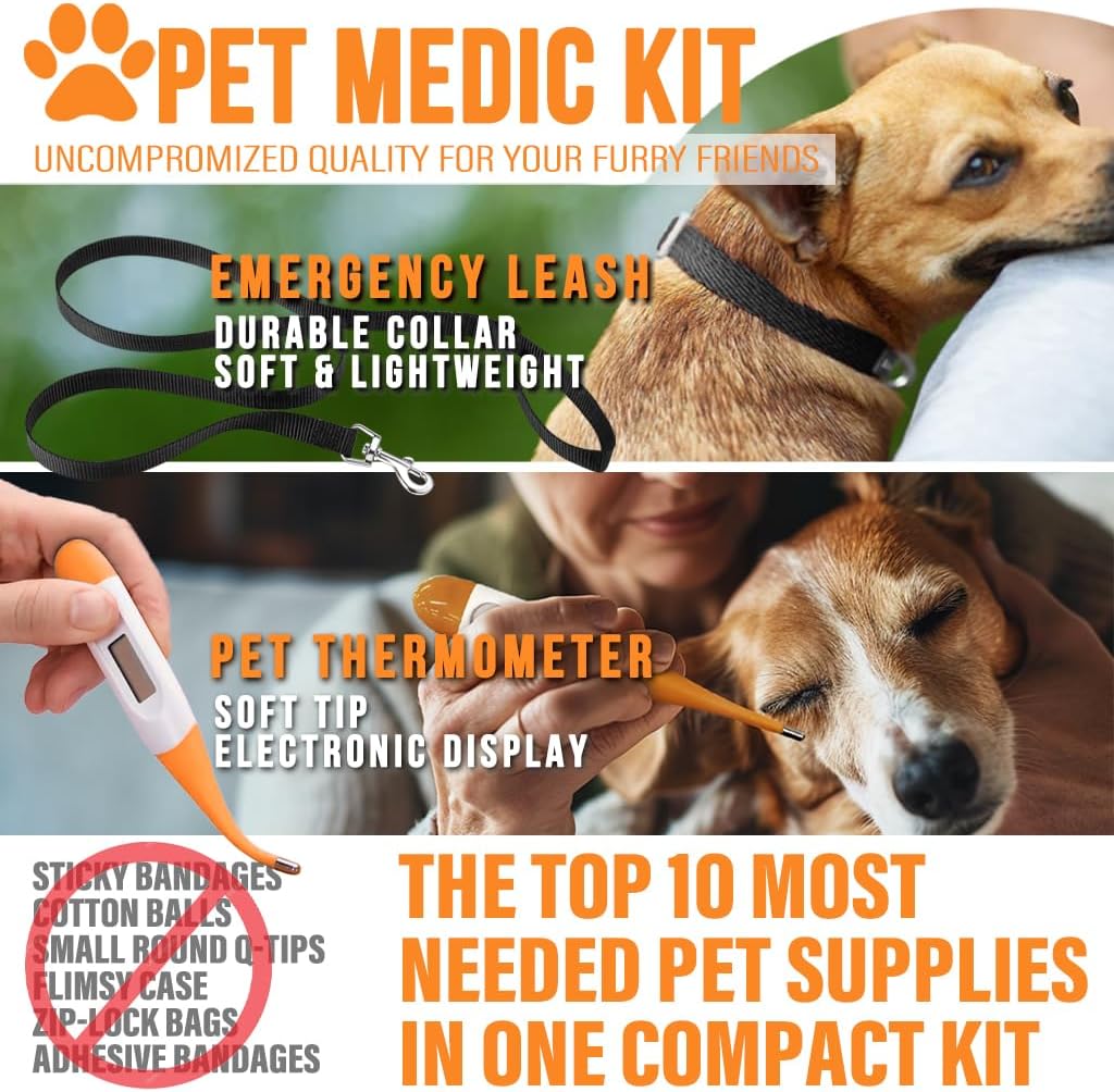 EVERLIT Pet Medic First Aid Kit | 95 Pcs Vet-Approved Medical, Outdoor & Emergency Supplies for