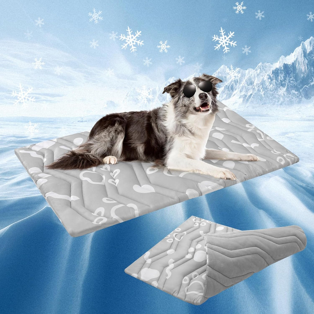 BEAUTYZOO Upgrade Dog Cooling Mat Extra Large, Reversible Self-Cooling Mat for Dogs, Thicken Pet