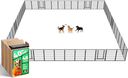 FXW Rollick Unleashed Dog Playpen for Indoor, Yard, RV Camping, 40 inch 48 Panels for Medium and