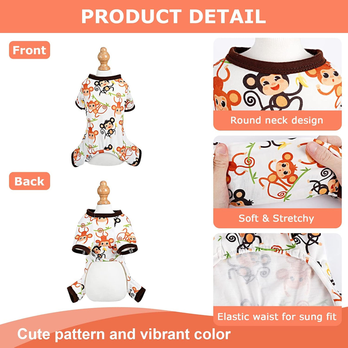 Dog Pajamas Pjs Summer Fall Dog Clothes for Small Dogs Girl - Boy - Medium Size Dogs, Soft Stretchy