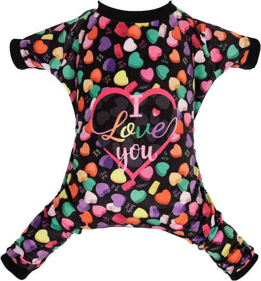 CuteBone Small Dogs Valentines Outfit Soft Puppy Onesies Pjs Dog Pajamas Pet Coat Cat Apparel Comfy
