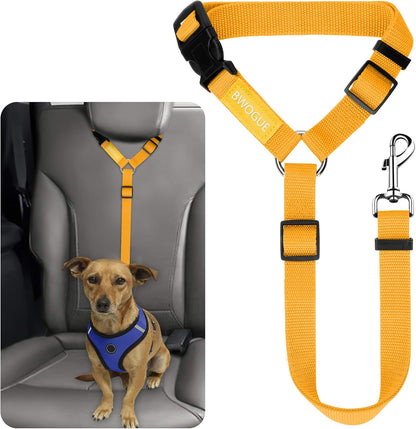 BWOGUE Pet Dog Cat Seat Belts, Car Headrest Restraint Adjustable Safety Leads Vehicle Seatbelt
