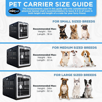 USA Pet Carrier & Crate 21'' - Premium Collapsible Design for Cats and Dogs - Portable Kennel for