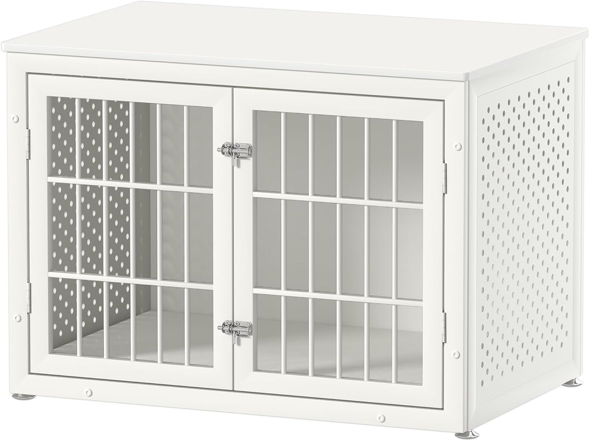 38" Heavy Duty Dog Crate Furniture for Large and Medium Dogs,Wooden Metal Kennel for High Anxiety