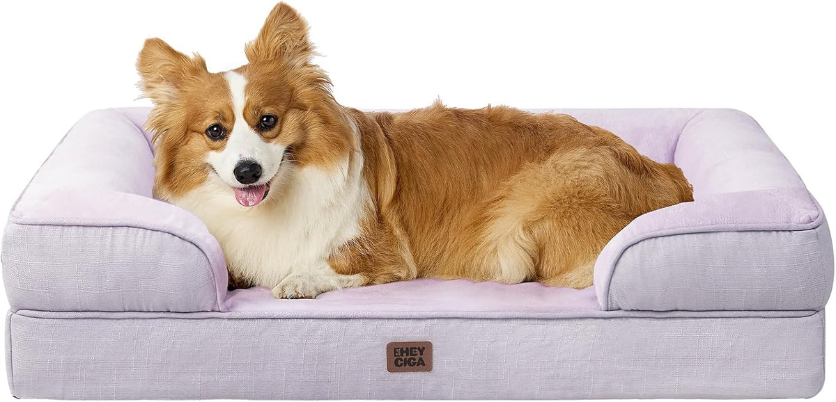EHEYCIGA Orthopedic Dog Beds for Large Dogs, Waterproof Memory Foam Large Pet Bed with Sides