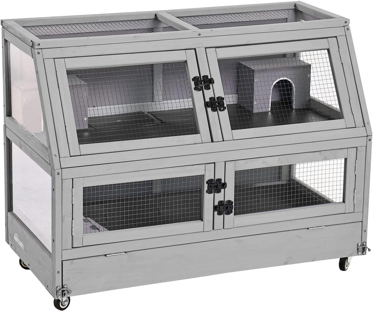 Aivituvin Guinea Pig Cage Chew Proof Hamster Cage Metal Frame Rat House Small Animal Habitat