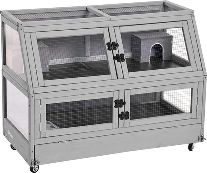 Aivituvin Guinea Pig Cage Chew Proof Hamster Cage Metal Frame Rat House Small Animal Habitat