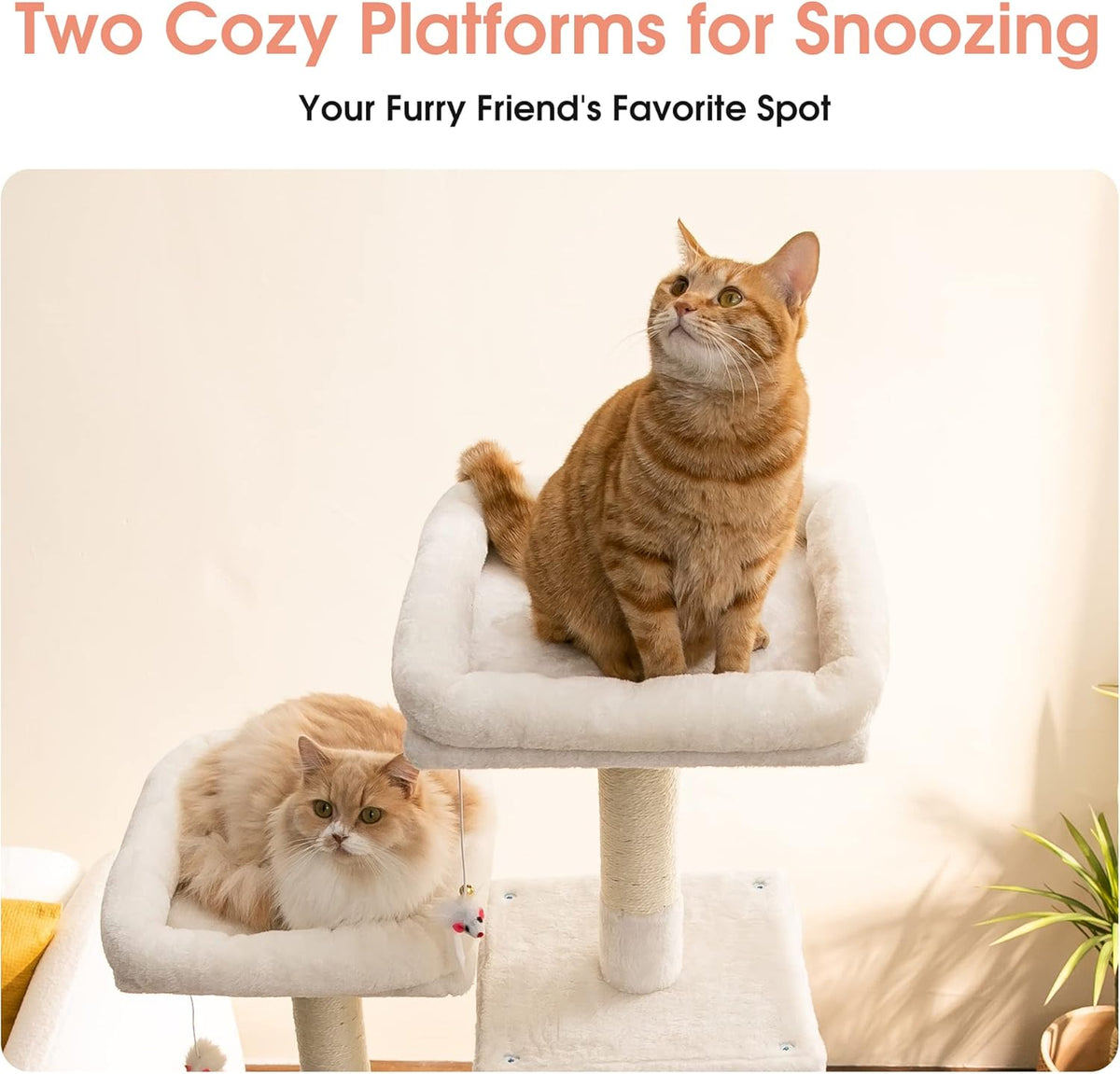 MWPO 70.1-Inch Large Cat Tree, Multi-Level Tall Cat Tower for Indoor Cats, Plush Cat Condo with Big