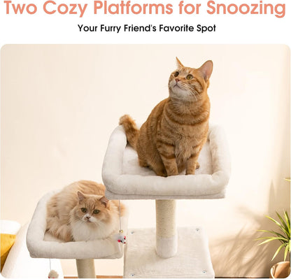 MWPO 70.1-Inch Large Cat Tree, Multi-Level Tall Cat Tower for Indoor Cats, Plush Cat Condo with Big