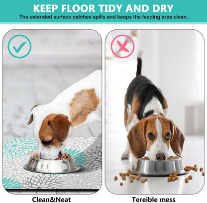 Pet Feeding Mat for Floors Waterproof Dog Mat for Food and Water Absorbent Quick Dry Non Slip mat