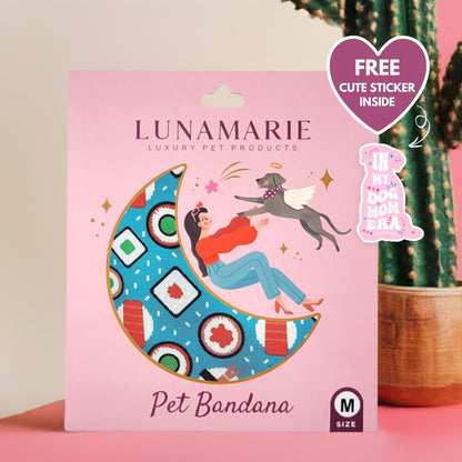 LunaMarie - Luxury Pet Birthday Bandanas -Premium & Silky Poly Fabric | 100% Handmade | Custom