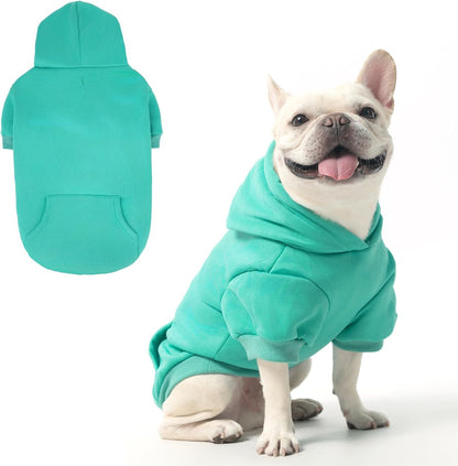 KOOLTAIL Basic Dog Hoodie - Soft & Warm Dog Hoodie Sweater with Leash Hole and Pocket, Dog Winter