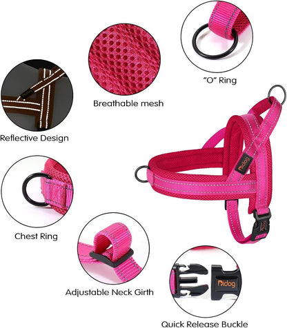 Didog No Pull Dog Harness with Soft Mesh Padded,Reflective & Quick Fit Light Weight Dog Strap Vest