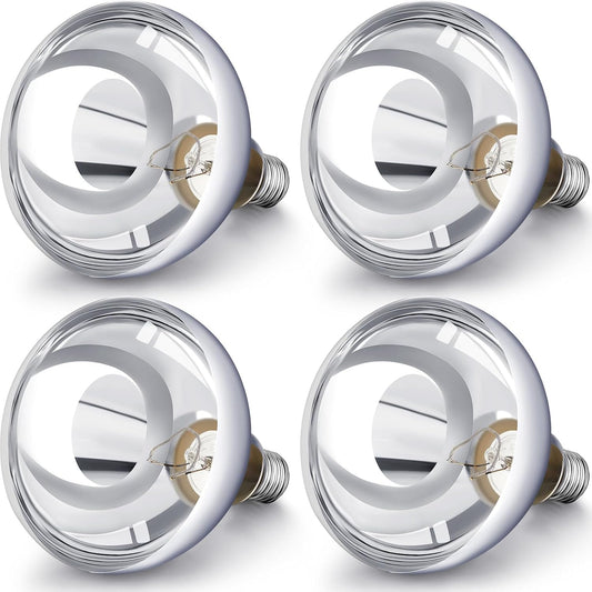 VIHOSE 4 Pack 150 Watt Heat Lamp 120v R40 Heat Lamp Bulbs Glass Incandescent Light Bulbs