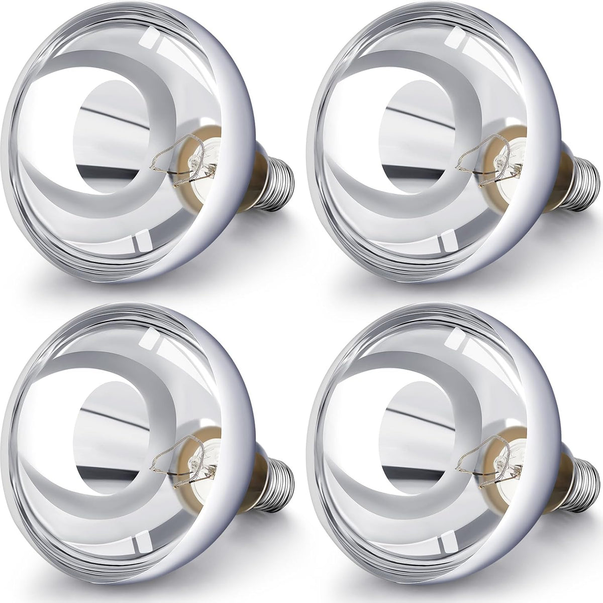 VIHOSE 4 Pack 250 Watt Heat Lamp 120v R40 Heat Lamp Bulbs Glass Incandescent Light Bulbs