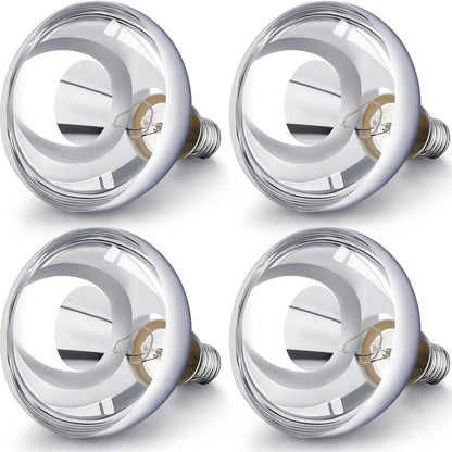 VIHOSE 4 Pack 250 Watt Heat Lamp 120v R40 Heat Lamp Bulbs Glass Incandescent Light Bulbs