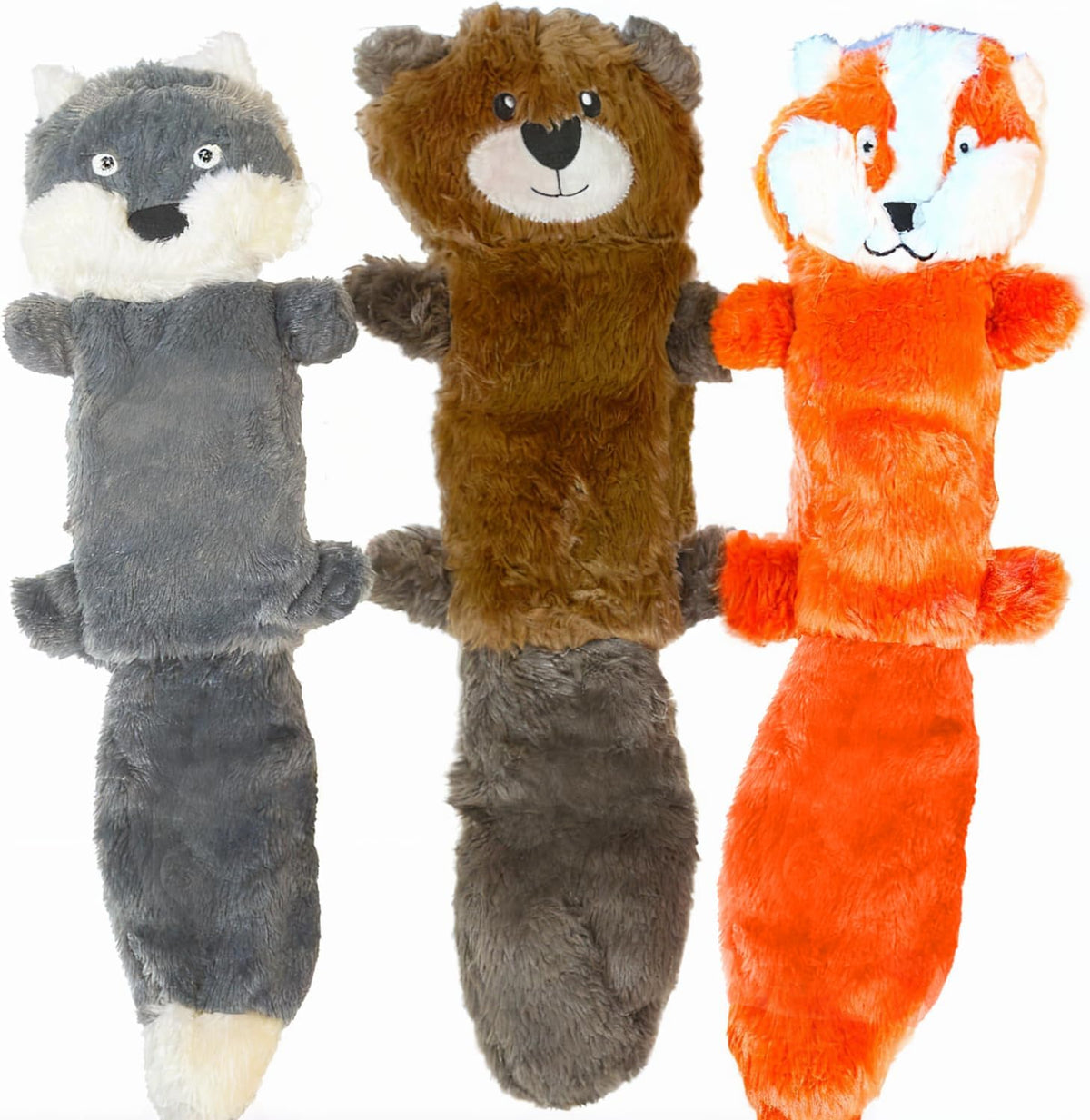 Jalousie 5 Pack Stuffingless Dog Squeaky Toys Dog Toy w/Durable Liner No Stuffing Dog Toy - Dog