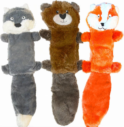 Jalousie 5 Pack Stuffingless Dog Squeaky Toys Dog Toy w/Durable Liner No Stuffing Dog Toy - Dog