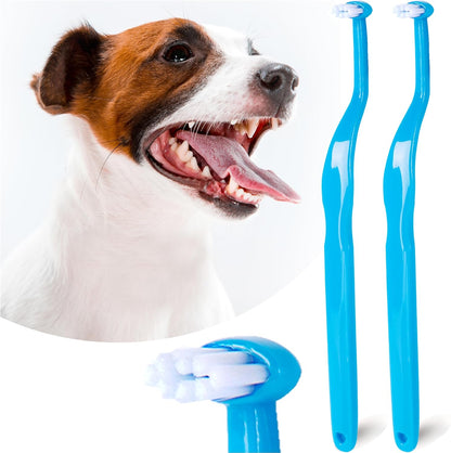 Small Dog Toothbrush, Cat & Puppy Tooth Brushing Kit, Mini Head Teeth Brush for Kitten & Tiny Pet