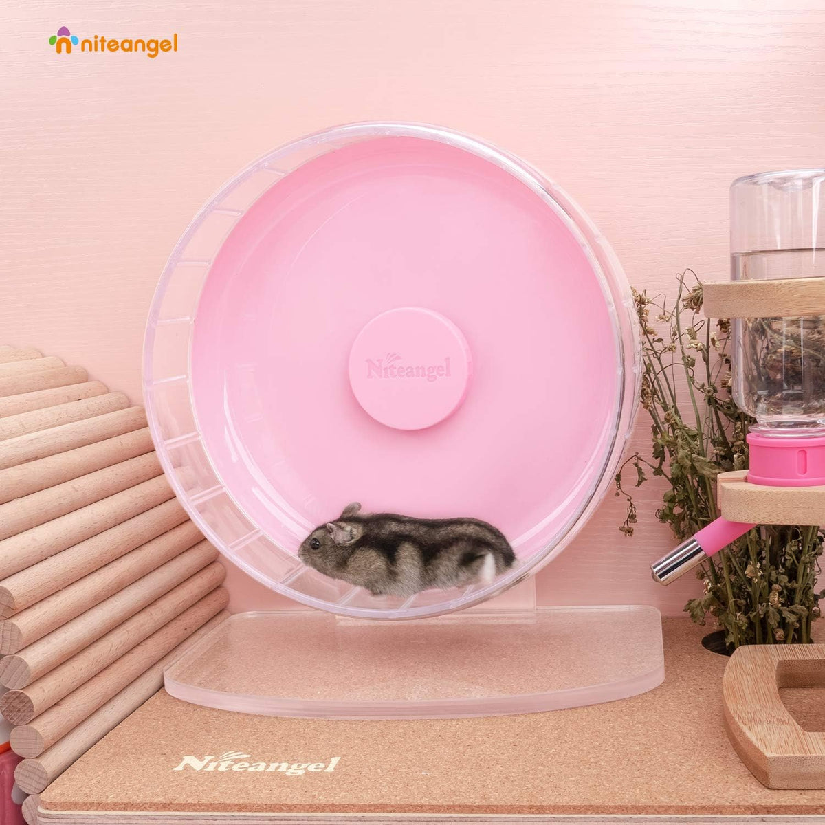 Niteangel Super-Silent Hamster Exercise Wheels: - Quiet Spinner Hamster Running Wheels with
