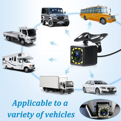 Car Backup Camera Rear View Camera 12-LED Night Vision Waterproof Reverse Camera 170° Wide View