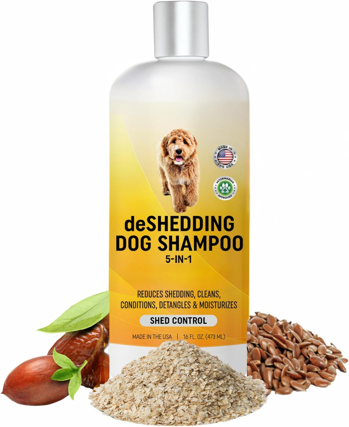 Dog Deshedding Shampoo | Made in USA | Eco-Friendly Ingredients | Shampoo for Shedding & Long