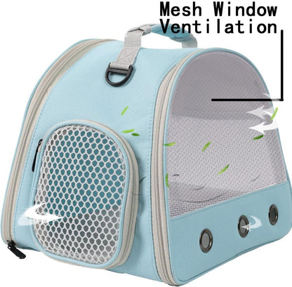 Ventilation Carrier for Bearded Dragons, Guinea Pigs, Reptiles & Small Pets - Airline Approved Mesh