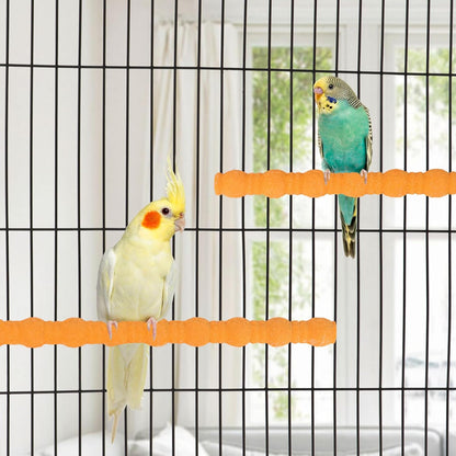Hypeety 2PCS Wood Perch Stand Paw Grinding Stick Toy Pet Bird Cage Stand Platform for Bird Parrot